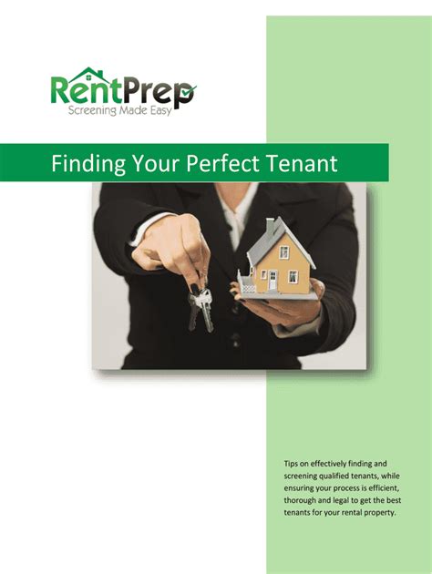 Fillable Online How to Find the Perfect Tenant: Tips for Renting Your ...