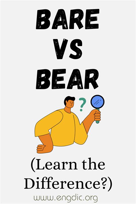 Bare vs Bear: What's the Difference? - EngDic