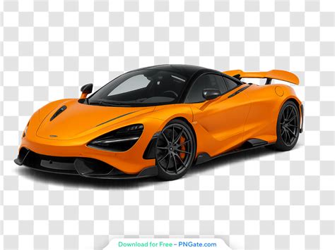 McLaren 765LT Supercar in Papaya Orange Free PNG - PNGate
