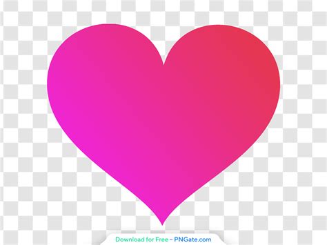 Red-Pink Gradient Heart - PNGate