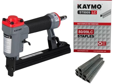 Kaymo ECO-PS8016 Pneumatic Stapler with 80 Series 8009LC Staple Size ...