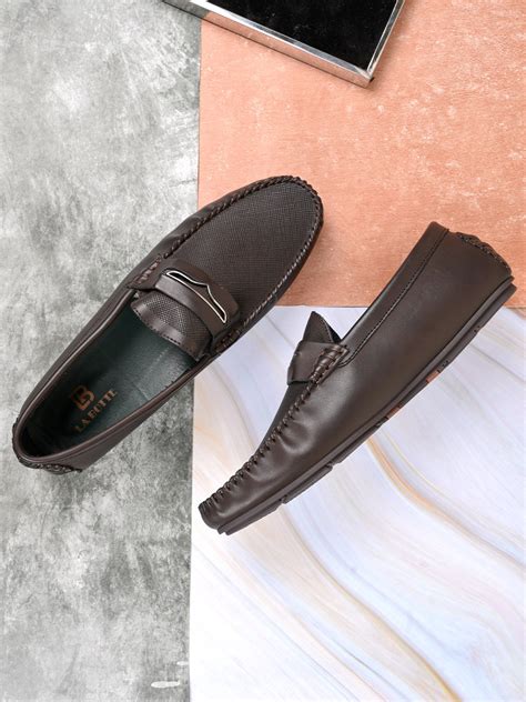 Men Coffee Textured Driving Shoes – ShoeTree