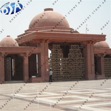 Red Sandstone Luxury Decorative Stone Design Gazebo – Dharajyot Stone Art