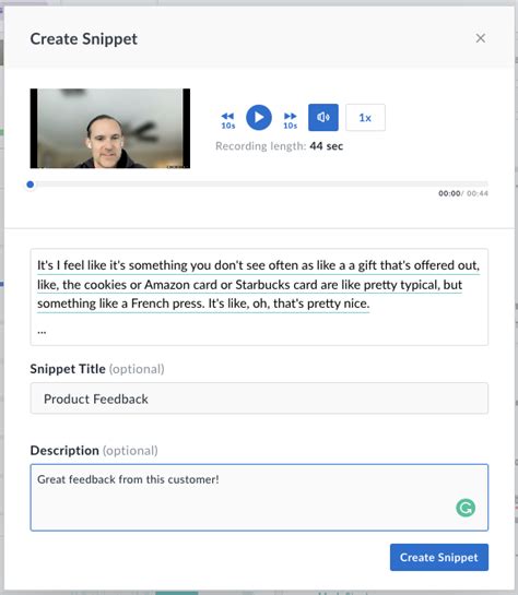 Snippet Tutorial 的图像结果