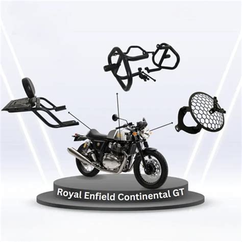 Royal Enfield Continental GT Backrest, Crash Guard & Headlight Grill C ...