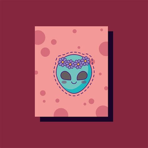 Premium Vector | Cute alien icon