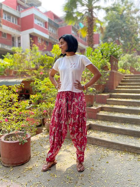 Buy cotton patiala salwar | Printed elastic patiala - Tamarind Chutney