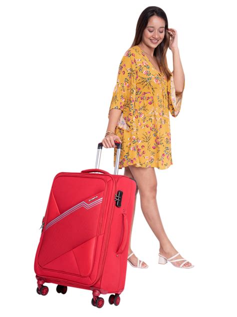 Buy Harley 28 inches Travel Luggage 8 Wheels Maroon 71cm Soft-Sided ...