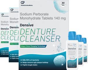 Densive Denture Cleaning Tablet and Denture Adhesive Powder Combo ...