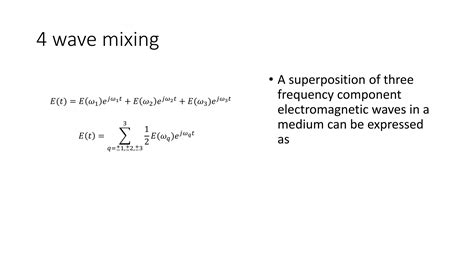 4-Wave Mixing | PPTX
