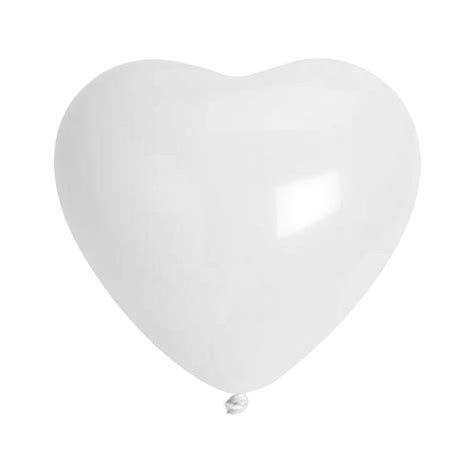 Buy PartyCorp White Heart Shaped Latex Balloon Party Decorations, DIY ...