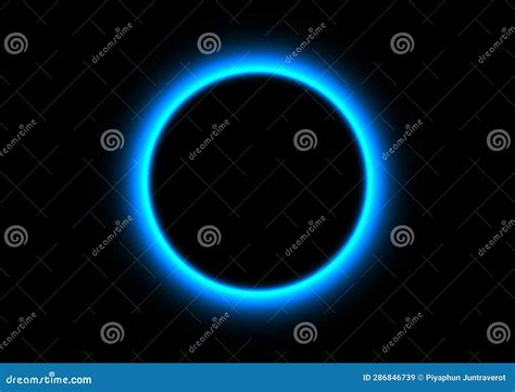 Abstract Background Circle Blue Color Neon Shiny Stock Illustration ...