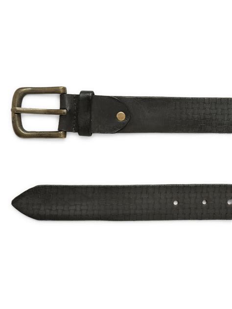 Genuine Leather In a Refined Black With Laser Engraving Design For Mens ...