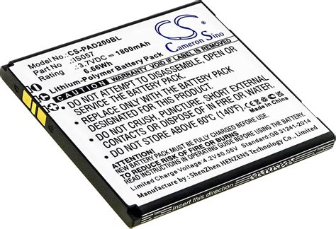 Buy 1800mAh/3.7V Replacement Battery for Pax D200T IS275 IS057 Online ...