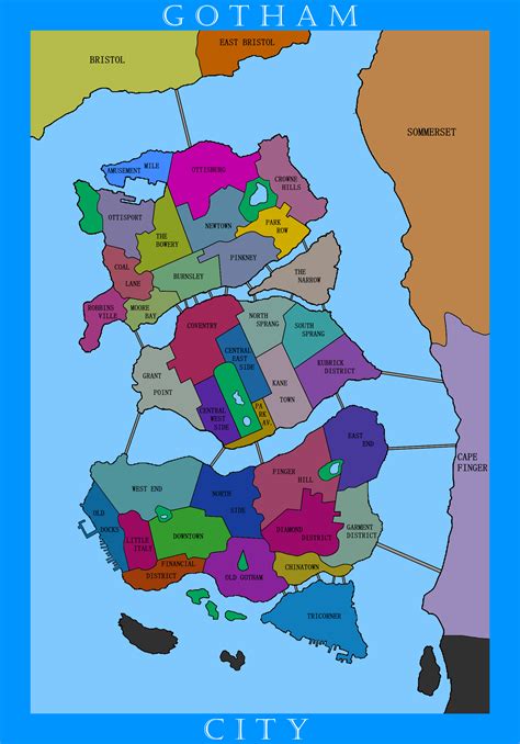 Gotham City World Map Where In The World Is Gotham City?