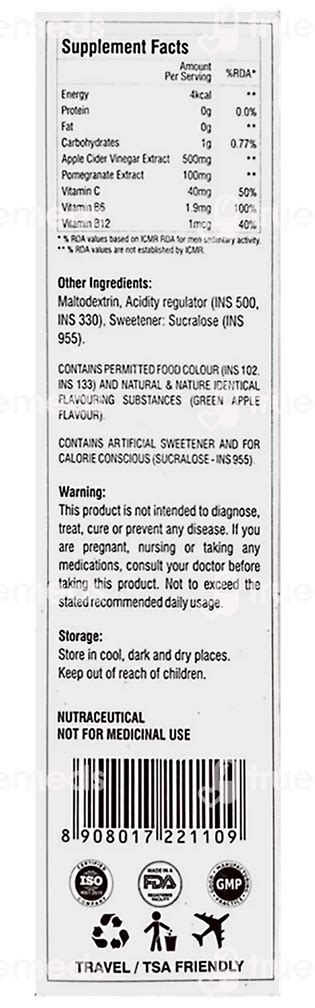 Bio Health Apple Cider Vinegar Effervescent Tablet 20 - Uses, Side ...