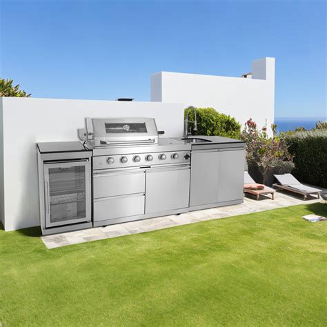 XINYUEHE 4-Burner 72000 BTU Deluxe Stainless Steel Gas Outdoor Kitchen Bar Barbecue Island Grill ...