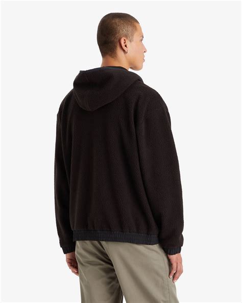 Hooded Sherpa Zip-up Sweatshirt - Black | Levi's® ES