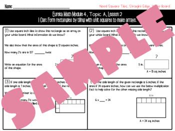 Eureka Math Grade 3 Lesson 14 Homework 的图像结果