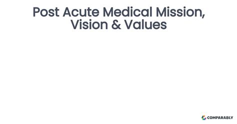 Image result for Post Acute Vision Statement