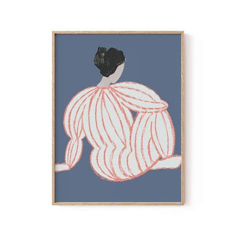 Looking Away II: Buy Best Framed Minimalist Art Painting Online ...