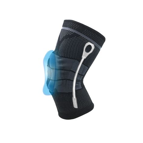 硅胶防掉防护运动护膝 弹簧支撑健身运动护膝 透气尼龙护膝-阿里巴巴