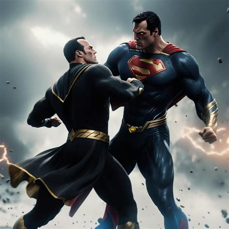 DC FIGHT SCENE 2 : BLACK ADAM Vs SUPERMAN - AI Generated Artwork ...