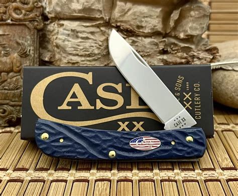 Case Navy Blue Sod Buster Jr Knife | Stars & Stripes 2024