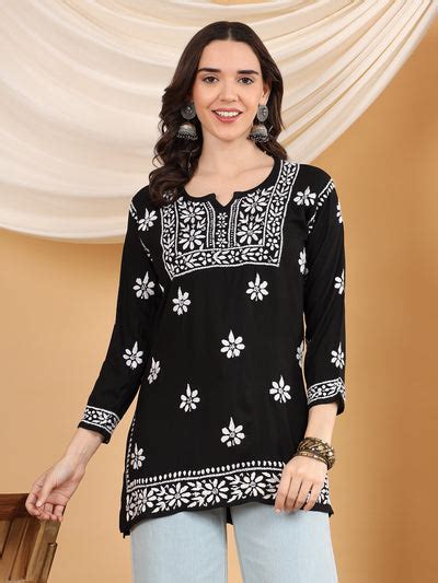 Handmade Lucknowi Chikankari Kurta for Women - Poshak Chikan Studio