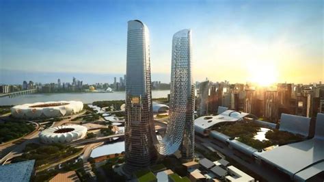 杭州之门丨杭州未来第一高楼钢结构工程塔楼区十四节外框柱顺利吊装-建筑结构