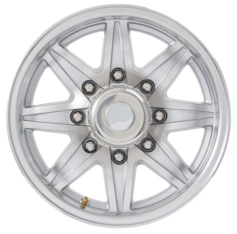 Lionshead 17.5" x 6.75"- 8 on 6 1/2" Lynx Aluminum Wheel- Silver Machi ...