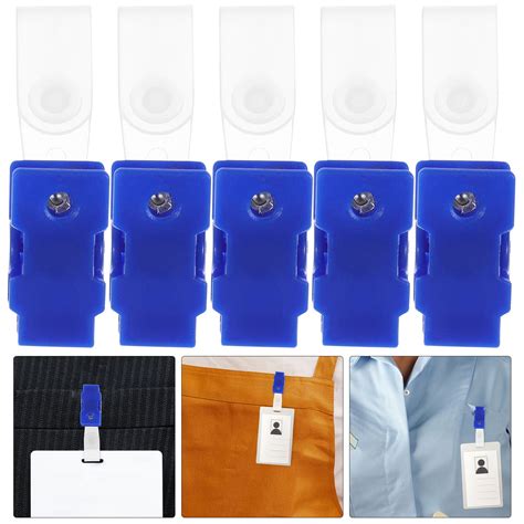 WHAMVOX 100Pcs Work Badge Clips Name Tag Clips Plastic Name Badge Clips ...