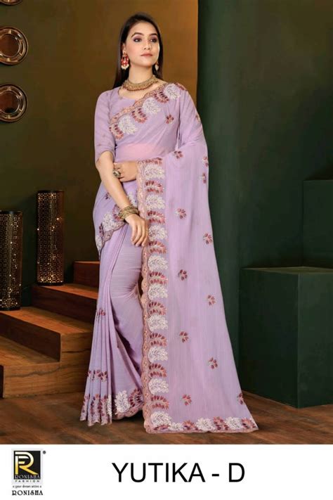 Ronisha Yutika Fancy Thread Worked Designer Silk Saree Collection
