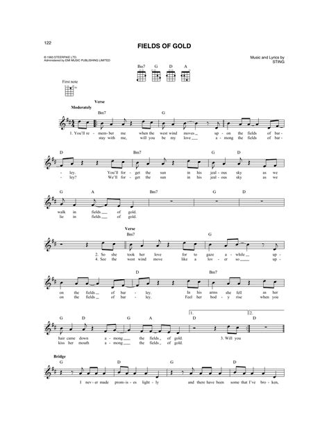 Fields Of Gold by Sting - Mandolin - Guitar Instructor