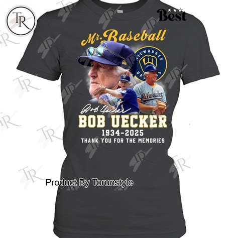 Mr.Baseball Bob Uecker X Milwaukee Brewers MLB 1934-2025 Thank You For ...