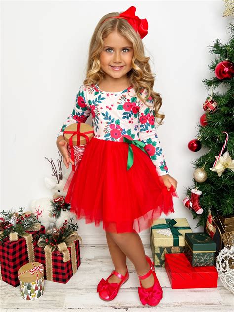 Cute Winter Dresses | Girls Winter Flower Tutu Dress | Holiday Dresses ...