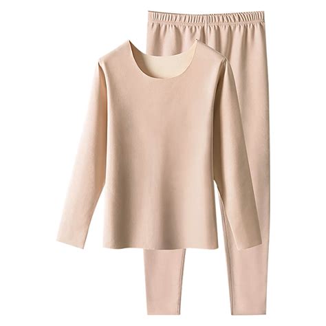 Yuwull Womens Thermal Underwear Set Long Johns Base Layer Fleece Lined ...