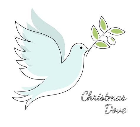 Christmas Dove Pigeone in festive colors Merry Christmas and Happy New ...