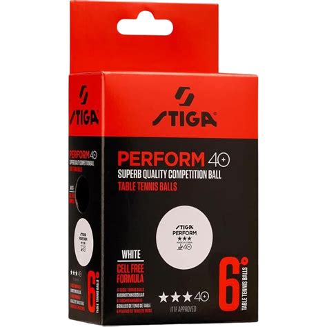 STIGA Perform 3-Star 40+ Table Tennis Balls – Pack of 6 (White) | ITTF ...