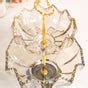 Glass 2 Tier Decorative Stand With Metal Holder Online - Premium Cake ...