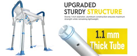 KosmoCare Premium Imported Shower Bench with EVA Mat Height Adjustable ...