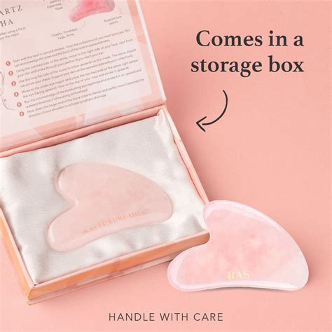 Rose Quartz Gua Sha Ancient Wellness & Beautification Tool For ...