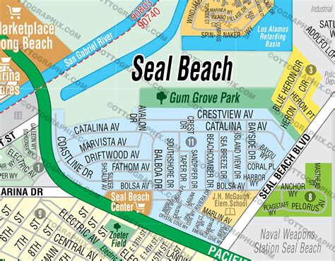 Seal Beach Map, Orange County, CA – Otto Maps