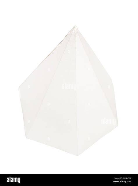 above view of hand-crafted from paper six-sided pyramid three ...