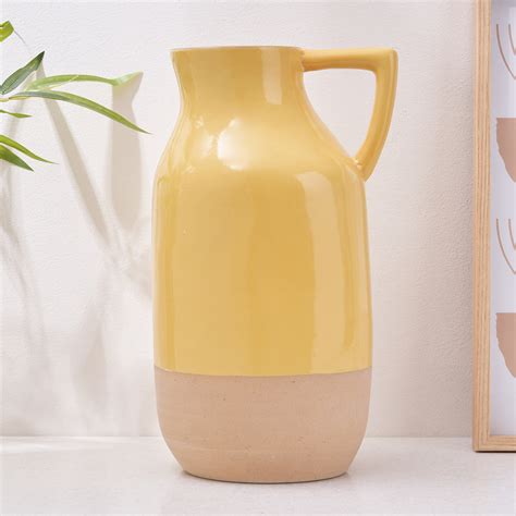 Buy Colour Refresh Ceramic Vase with Handle from Home Centre at just ...