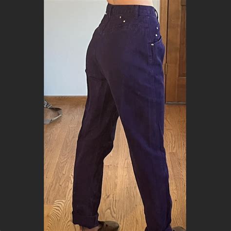 Vintage purple jeans !! No back pockets... - Depop