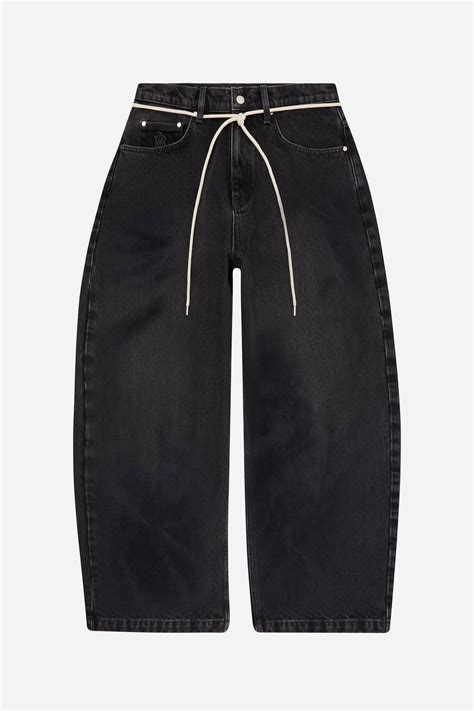 about:blank | wide leg denim jean vintage black