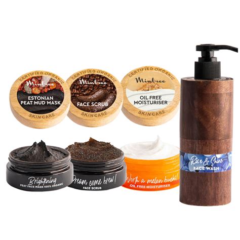 Coffee Face Scrub, Black Mask, Melon Moisturizer & Rise&Shine Face Was