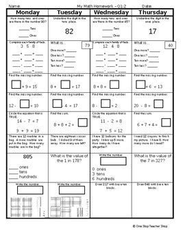 Image result for Weekly Math Homework Answer Key