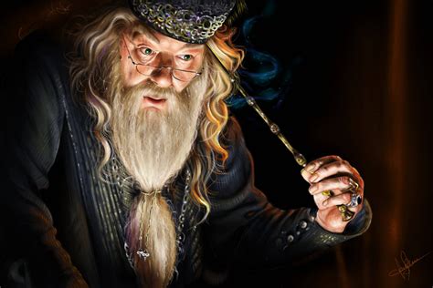 Download Albus Dumbledore Digital Painting Wallpaper | Wallpapers.com